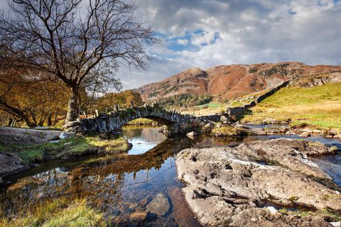 Autumn at Slater Bridge Little Langdale by Martin Lawrence