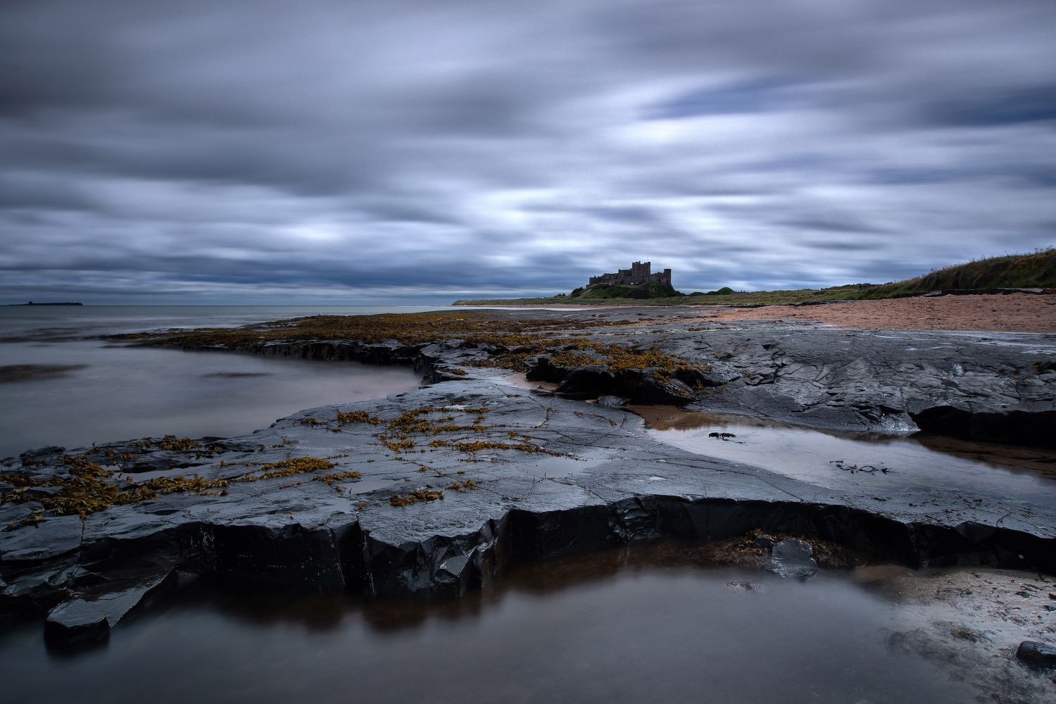 Stormy skies over Bamburgh Castle