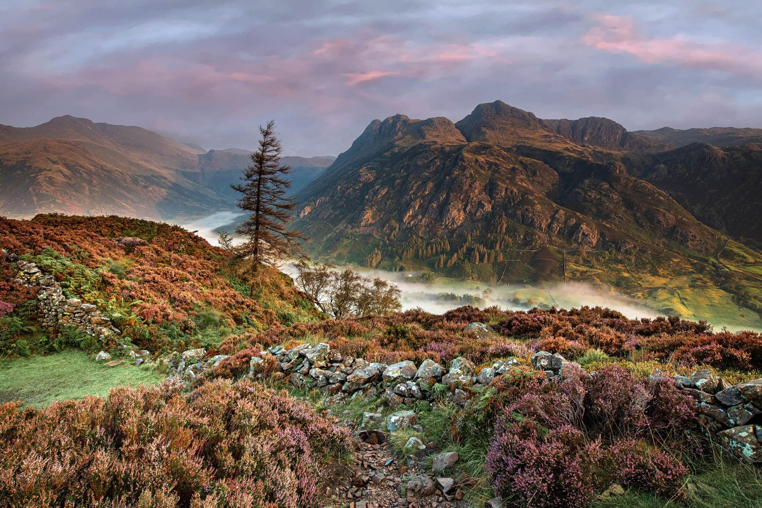 The Langdales from the ascent of Side Pike by Martin Lawrence Photography