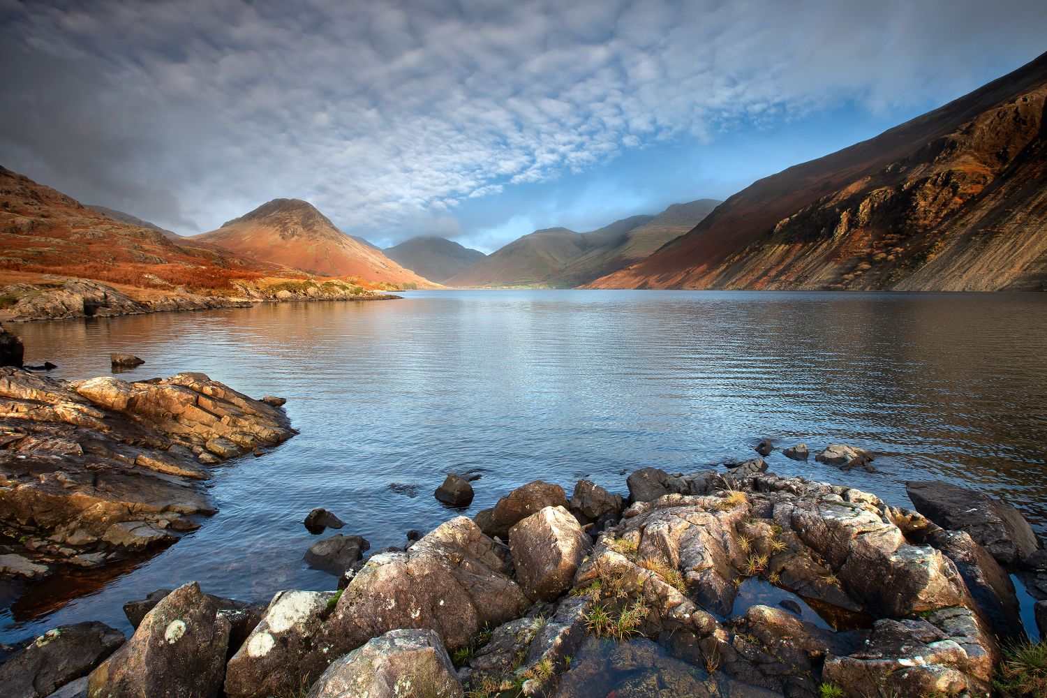 Late evening light on The Wastwater Screes by Martin Lawrence Photography