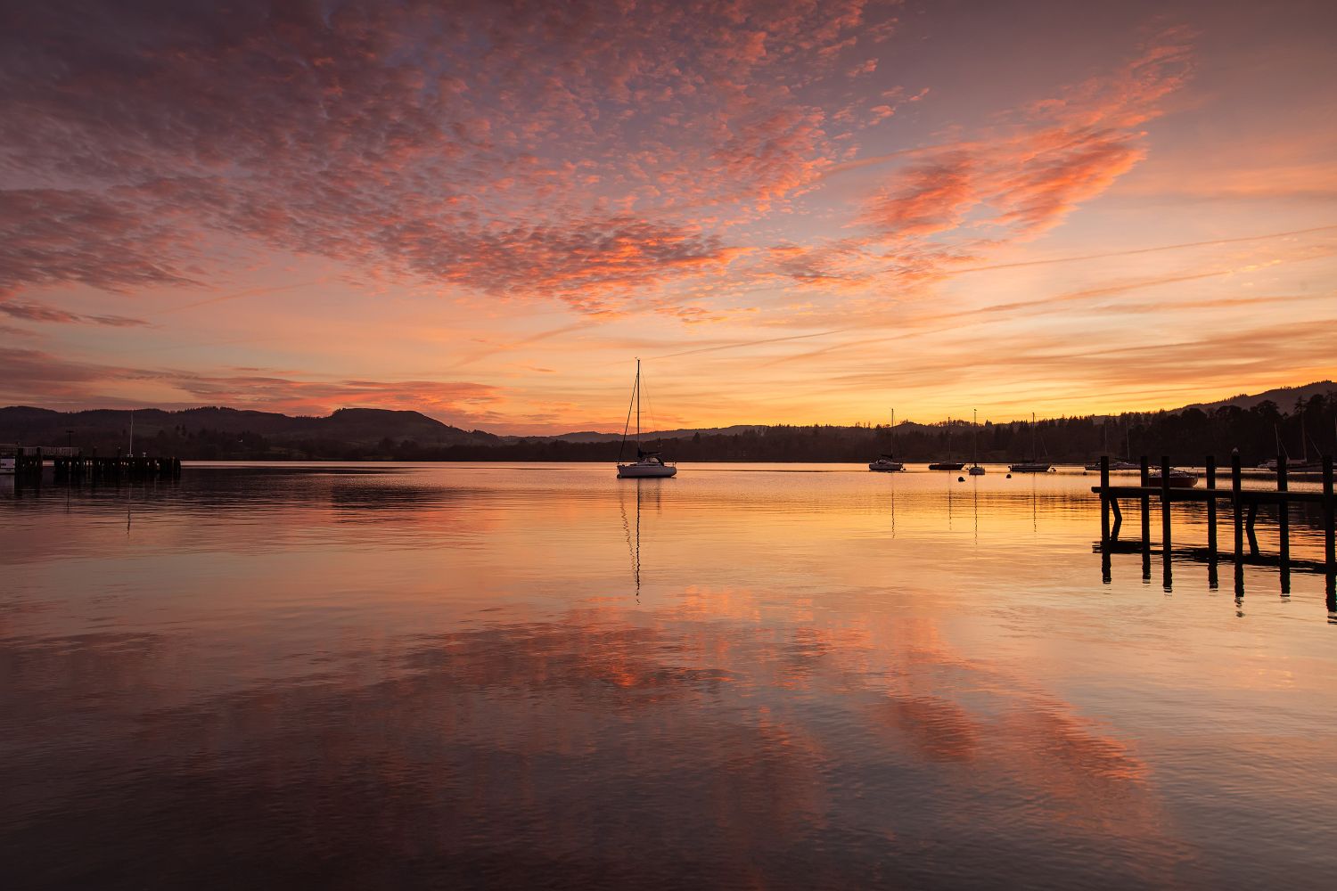 Sunset at Waterhead, Windermere by Lake District Photographer Martin Lawrence