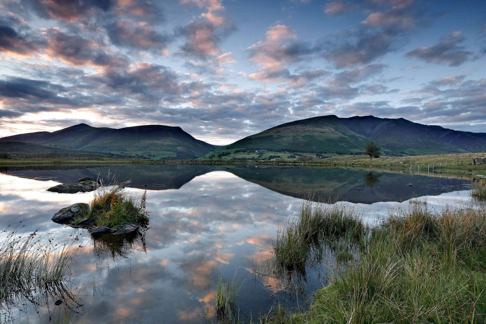 Skiddaw and Blencathra reflections in Tewet Tarn Martin Lawrence