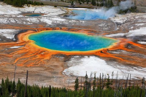 Aerial View of Grand Prismatic Spring, Yellowstone - Martin Lawrence